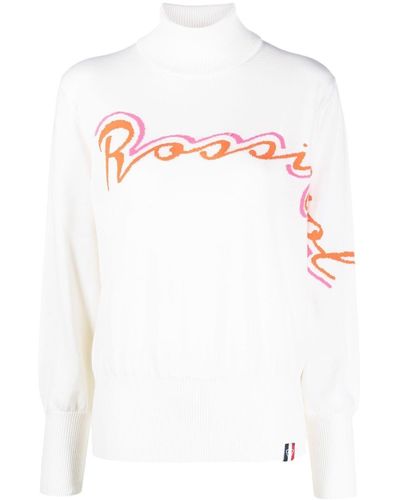 Rossignol Logo-intarsia Merino Wool-blend Sweater - White