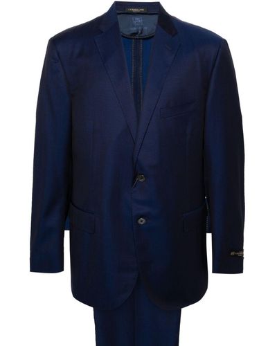 Corneliani Single-breasted virgin wool suit - Blu