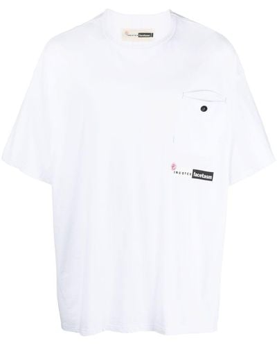 Incotex T-shirt en coton à logo imprimé - Blanc