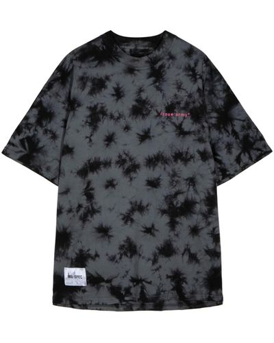 Izzue Tie Dye-print Cotton T-shirt - Black