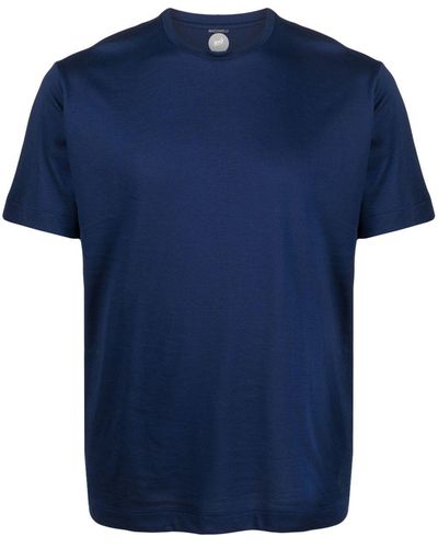 Mazzarelli T-shirt Met Ronde Hals - Blauw