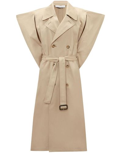 JW Anderson Mouwloze Trenchcoat - Naturel