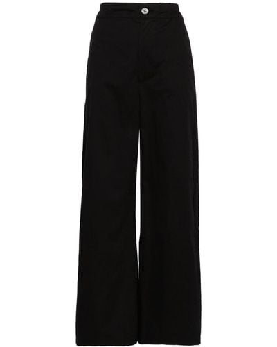 Thom Krom Elasticated-waistband Straight Pants - Black