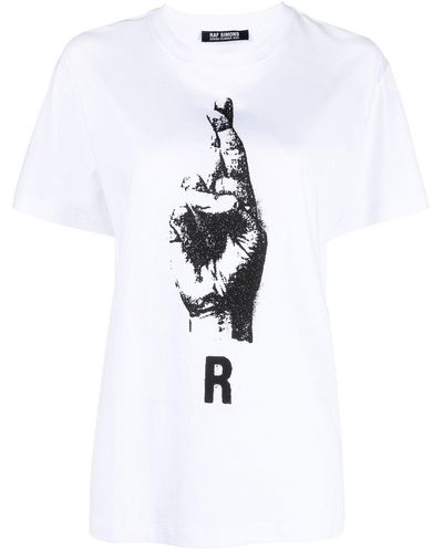 Raf Simons T-shirt con stampa - Bianco