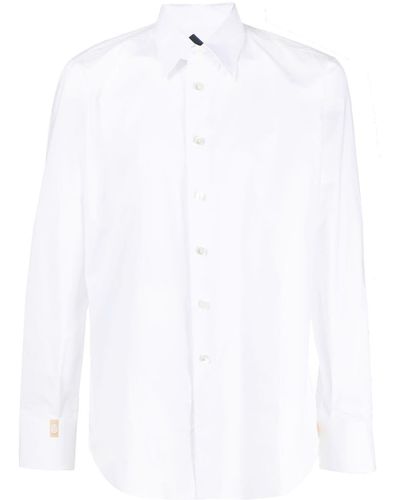 Billionaire Chemise en coton à logo brodé - Blanc