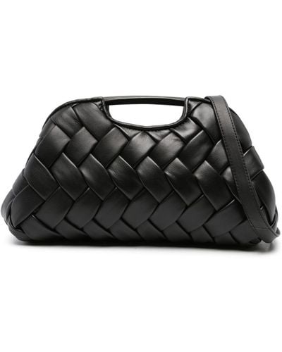Officine Creative Helen 08 Woven-leather Clutch Bag - Black