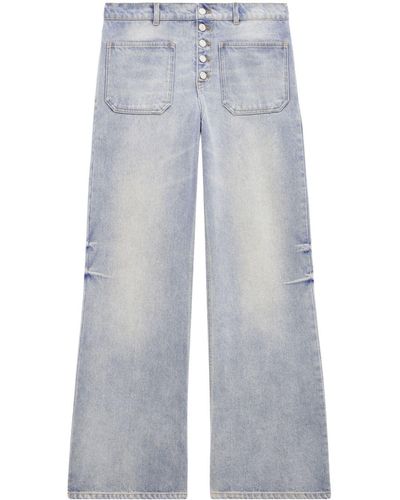 Courreges Jeans con ricamo - Blu