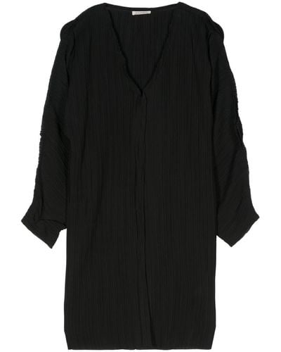 By Malene Birger Dielle Plissé Midi Dress - Black