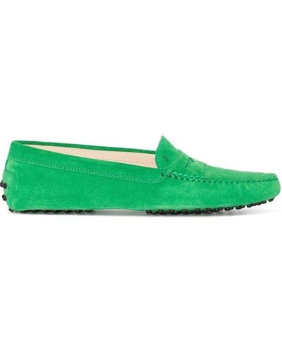 Tod's Loafers Met Ronde Neus - Groen