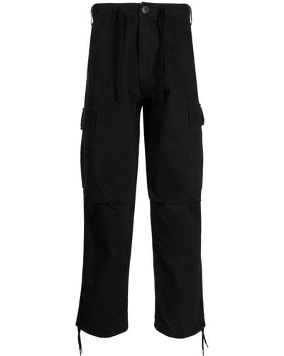 Chocoolate Logo-patch Panelled Cargo Trousers - Black