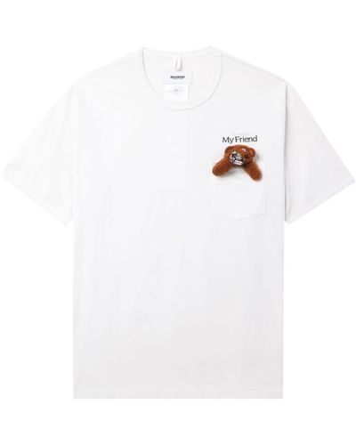 Doublet T-Shirt mit Teddy - Weiß