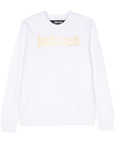 Just Cavalli Logo-print Cotton Sweatshirt - White