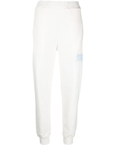 Opening Ceremony Embroidered-logo Slim Track Trousers - White