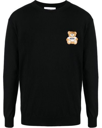 Moschino Teddy Bear Crew Neck Sweater - Black