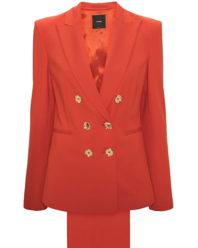 Pinko Double-breasted Suit - Red