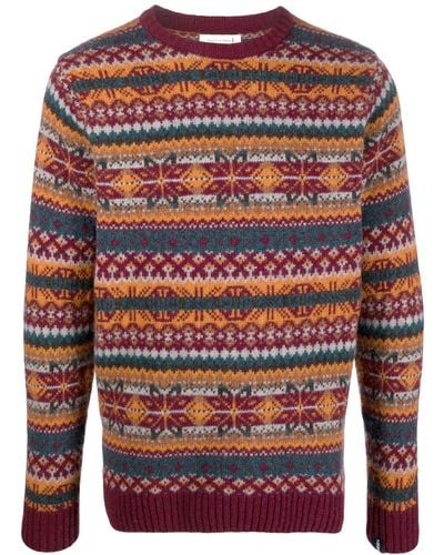 Mackintosh Impulse Fair Isle Knit Sweater - Red