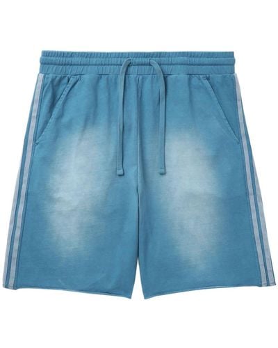 FIVE CM Faded Cotton Sweat Shorts - Blue
