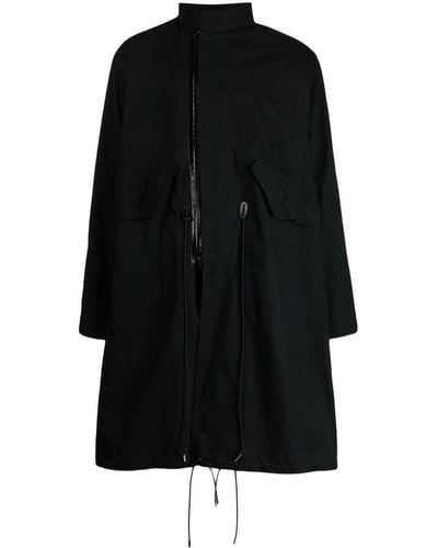 Sacai Mantel mit Reißverschluss - Schwarz