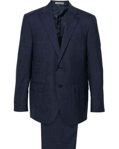 Corneliani Single-breasted Virgin Wool Suit - Blue