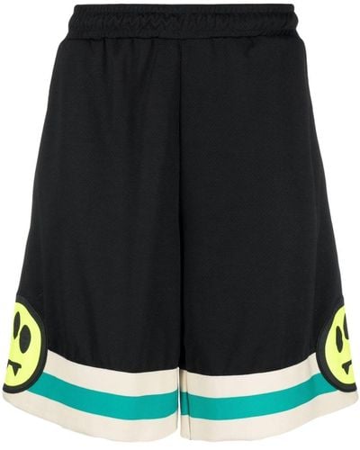 Barrow Smiley-print Bermuda Shorts - Black