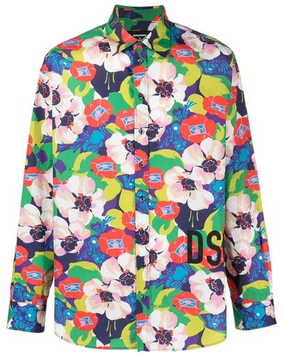 DSquared² Overhemd Met Bloemenprint - Meerkleurig