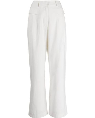 We Are Kindred Arata High-waisted Straight-leg Trousers - White