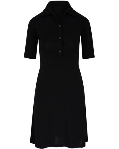 Vince A-line Polo Dress - Black
