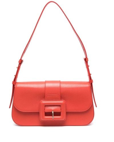Bally Buckle-detail Leather Shoulder Bag - Red