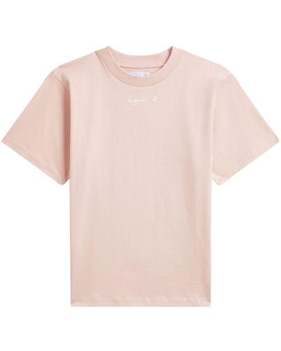 agnès b. Christof Cotton T-shirt - Pink