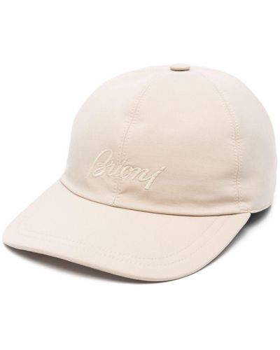 Brioni Logo-Embroidered Baseball Cap - Natural