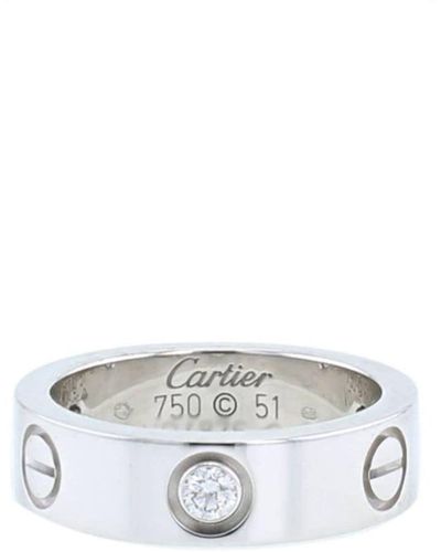 Cartier 2010s Love ダイヤモンド リング ホワイトゴールド - メタリック