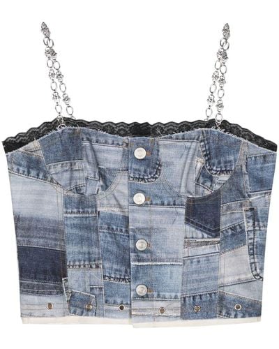 ANDERSSON BELL Cropped Top - Blauw