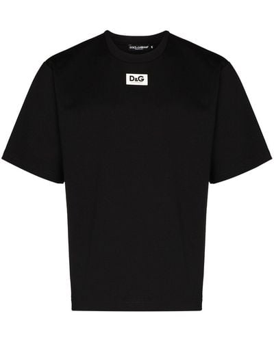 Dolce & Gabbana T-shirt à patch logo - Noir