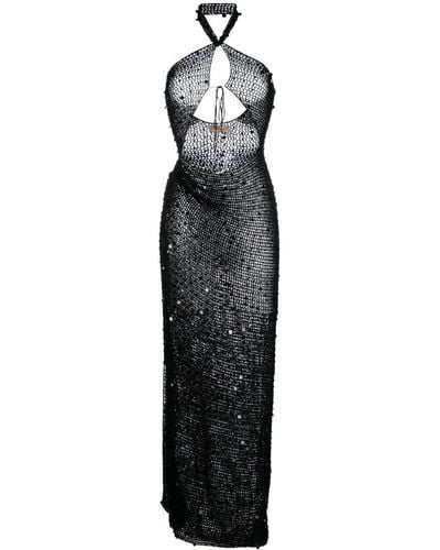 AYA MUSE Gyra Halterneck Cut-out Maxi Dress - Black