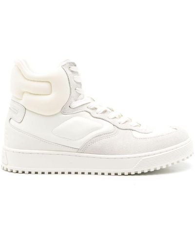Emporio Armani High-Top-Sneakers mit Einsätzen - Weiß
