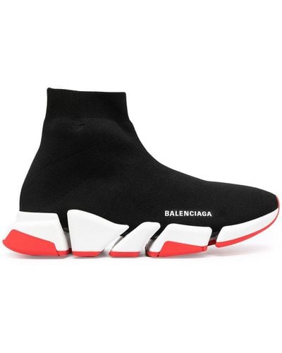 Balenciaga Speed 2.0 Sneakers in Strickoptik - Schwarz