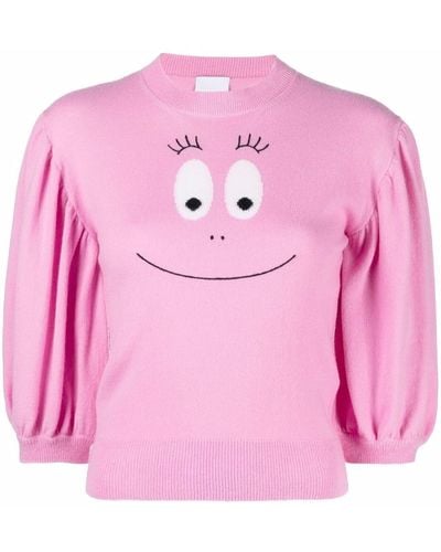 Patou X Barbapapa Cropped-Pullover - Pink