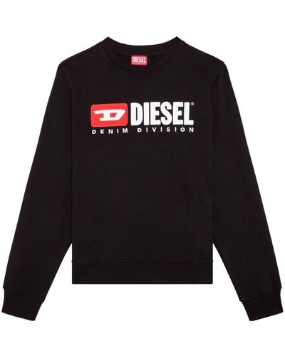 DIESEL S-boxt-div Cotton Sweatshirt - Black