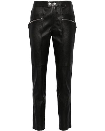 Isabel Marant Skinny-leg Leather Pants - Black
