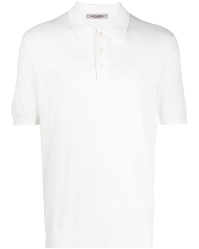 Fileria Short-sleeve Cotton Polo Shirt - White