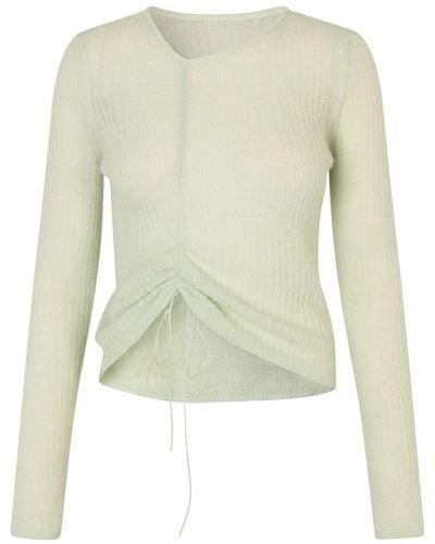 Cecilie Bahnsen Ussi Ribbed-knit Jumper - Green