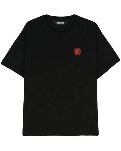 Just Cavalli T-Shirt mit Logo-Patch - Schwarz