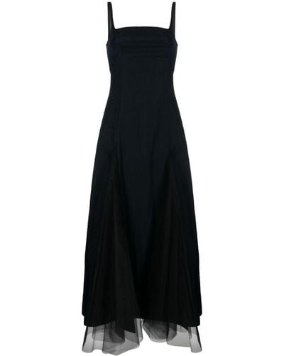 Molly Goddard Odell Tulle-inserts Midi Dress - Black