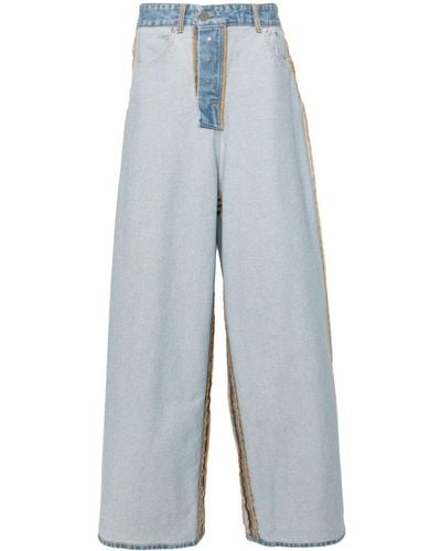 Vetements Pantalon ample à coutures apparentes - Bleu