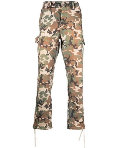 Purple Brand Camouflage-print Cargo Trousers - Natural