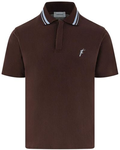 Ferragamo Logo-embroidered Polo Shirt - Brown