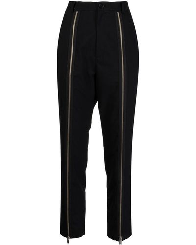 Undercover Zip-detail Wool Tailored Pants - Black