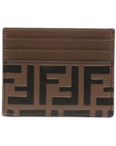 Fendi Ffロゴ カードケース - ブラウン