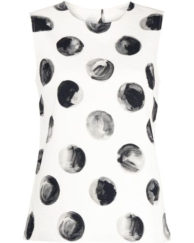 Dolce & Gabbana Top mit Polka Dots - Weiß