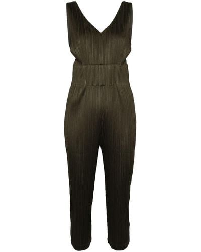 Pleats Please Issey Miyake Monthly Colors pleated jumpsuit - Verde